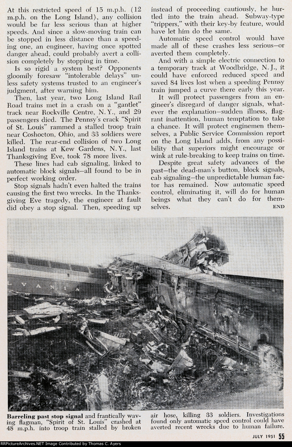 "Wreckproofing The Railroads," Page 55, 1951